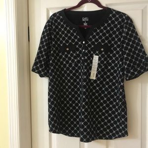 NWT elbow sleeved top - Croft & Barrow XL